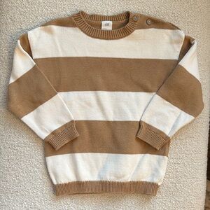 H&M Boys Crewneck Sweater - Tan and Cream